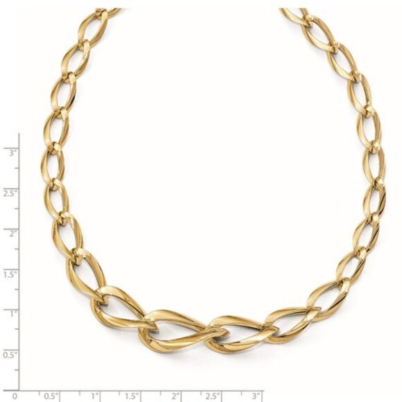 Leslie's 14K Polished Fancy Link Necklace - Picture 6 of 7